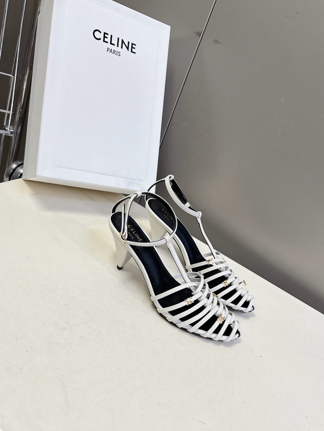 CELINE CAGE HEELED SANDAL IN GOATSKIN 36633-4