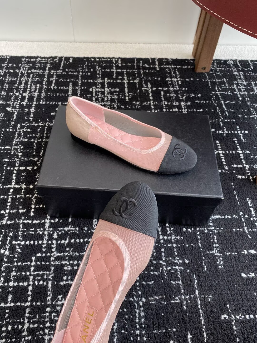 Chanel Ballet Flats Shoes 73012 Pink