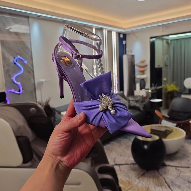 Saint Laurent AMALIA slingback pumps in satin crepe Heel 10.5CM 35964-8