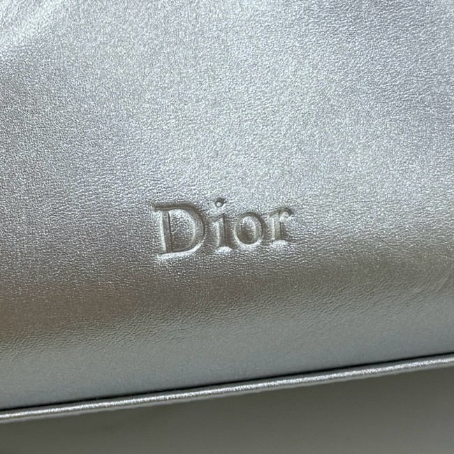 Small Dior Bow Bag Lambskin M0715P Silver-Tone