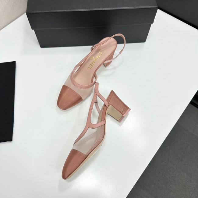 Chanel Slingbacks Mesh & Grosgrain Heel Height 65mm G31318-4