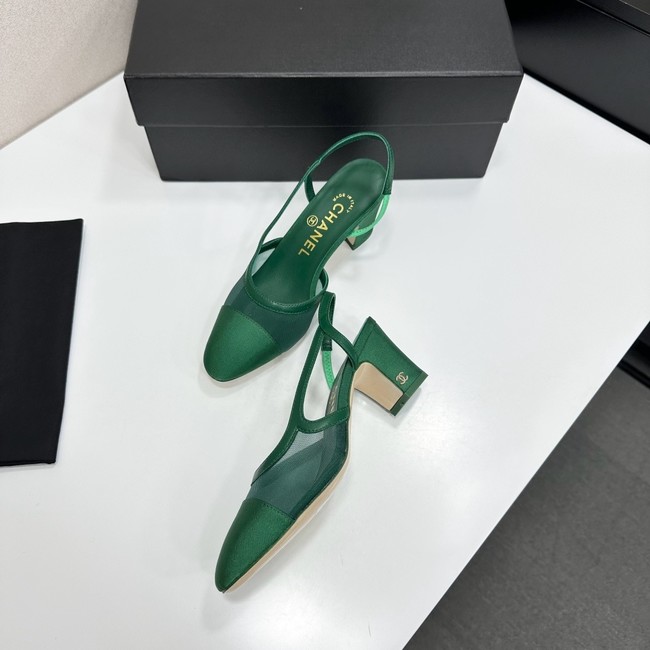 Chanel Slingbacks Mesh & Grosgrain Heel Height 65mm G31318-5