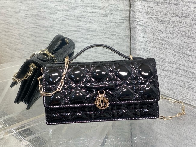 My Dior Mini Bag Cannage patent leather S0984PU black