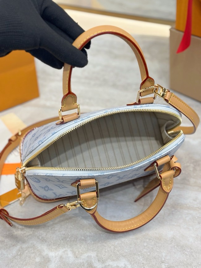 Louis Vuitton Monogram Alma BB Tote Bag M27526 blue