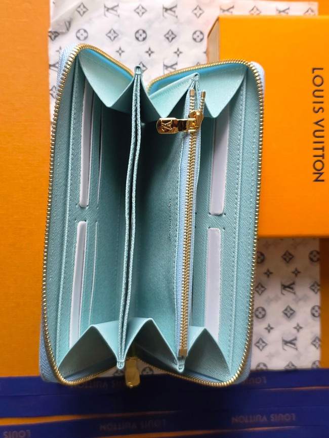 Louis Vuitton Zippy Wallet M27685 Bleu Courrier