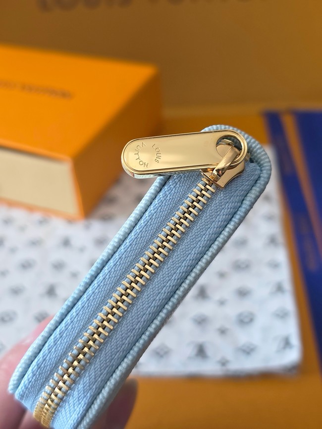 Louis Vuitton Zippy Coin Purse M27721 Bleu Courrier