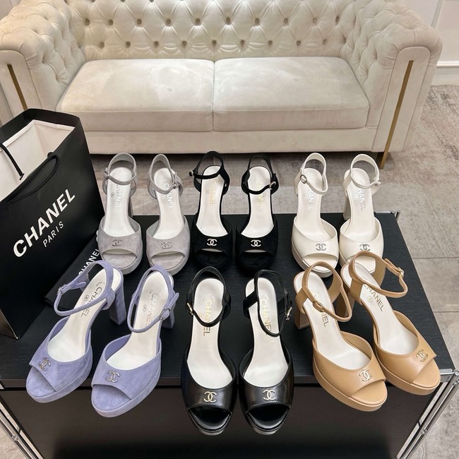 Chanel Sandals Laminated Lambskin 11CM 66966-2