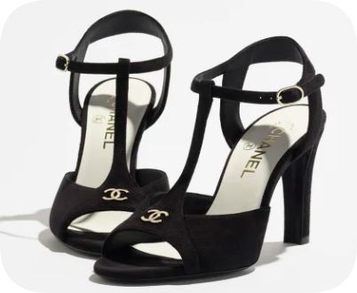 Chanel Sandals Suede Kidskin G47030-1