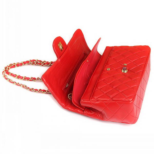 Chanel 2.55 Series Flap Bag A01112 Red Leather Golden Hardware Chanel 2.55 Series Flap Bag A01112 Red Leather Golden Hardware