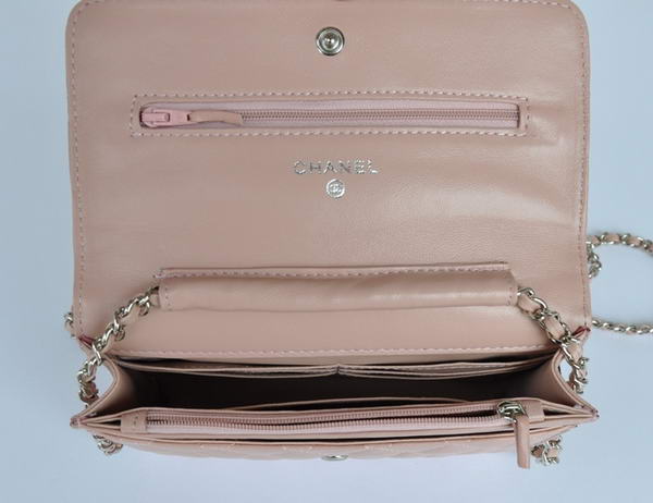 Chanel Lambskin Leather Flap Bag A33814 Pink Silver Chanel Lambskin Leather Flap Bag A33814 Pink Silver
