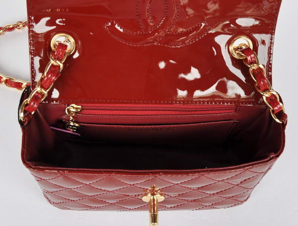 Wholesale Chanel Classic mini Flap Bag 1115 Bordeaux Patent Gold Hardware Wholesale Chanel Classic mini Flap Bag 1115 Bordeaux Patent Gold Hardware