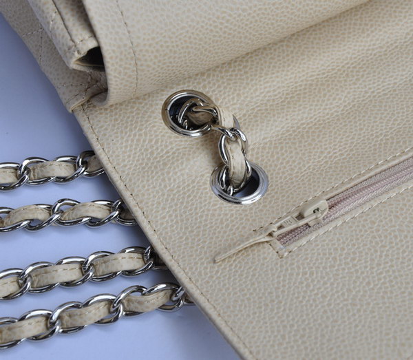 Chanel 2.55 Quilted Flap Bag 1112 Beige with Silver Hardware