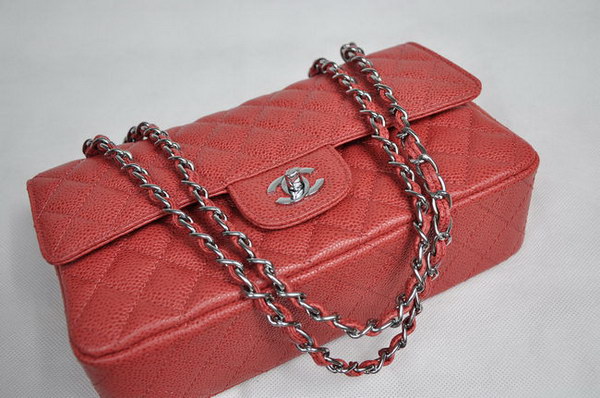 Chanel 2.55 Quilted Flap Bag 1112 Red with Silver Hardware Chanel 2.55 Quilted Flap Bag 1112 Red with Silver Hardware