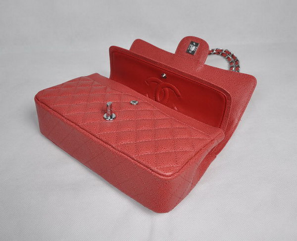Chanel 2.55 Quilted Flap Bag 1112 Red with Silver Hardware Chanel 2.55 Quilted Flap Bag 1112 Red with Silver Hardware