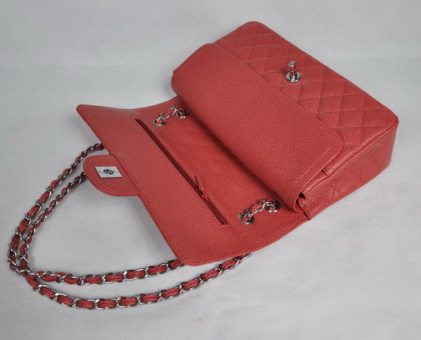 Chanel 2.55 Quilted Flap Bag 1112 Red with Silver Hardware Chanel 2.55 Quilted Flap Bag 1112 Red with Silver Hardware
