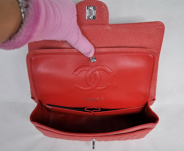 Chanel 2.55 Quilted Flap Bag 1112 Red with Silver Hardware Chanel 2.55 Quilted Flap Bag 1112 Red with Silver Hardware