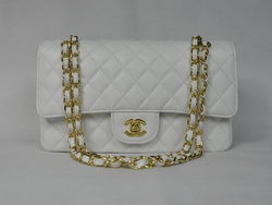 Chanel 2.55 Quilted Flap Bag 1112 White with Gold Hardware Chanel 2.55 Quilted Flap Bag 1112 White with Gold Hardware