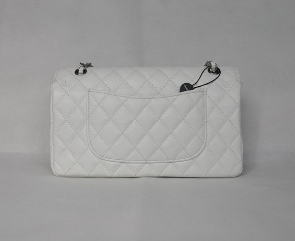 Chanel 2.55 Quilted Flap Bag 1112 White with Silver Hardware Chanel 2.55 Quilted Flap Bag 1112 White with Silver Hardware