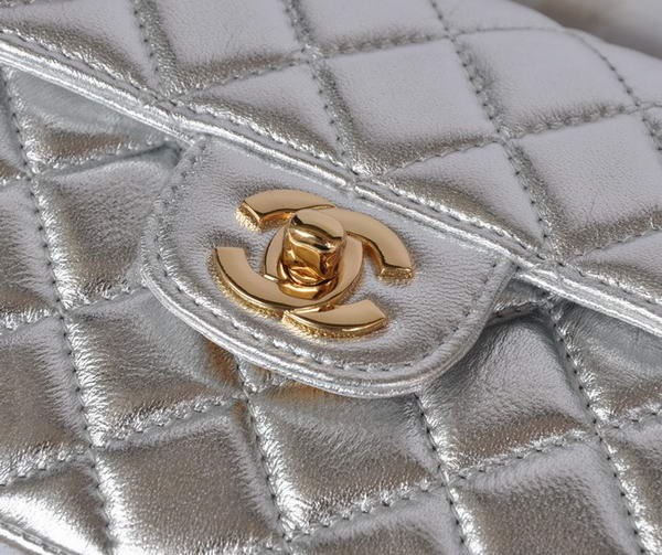 Cheap Chanel Classic mini Flap Bag 1115 Light Silver Sheepskin Golden Hardware Cheap Chanel Classic mini Flap Bag 1115 Light Silver Sheepskin Golden Hardware