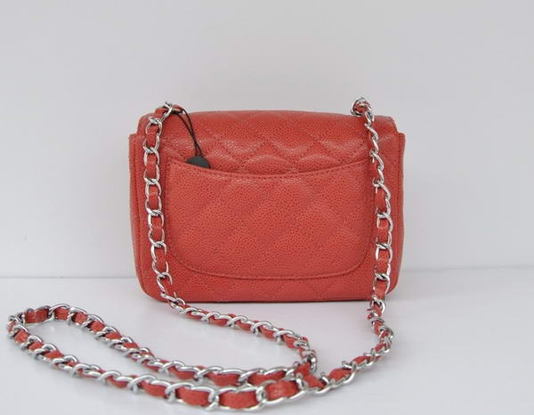 Cheap Chanel Classic mini Flap Bag 1115 Red Leather Silver Hardware Cheap Chanel Classic mini Flap Bag 1115 Red Leather Silver Hardware