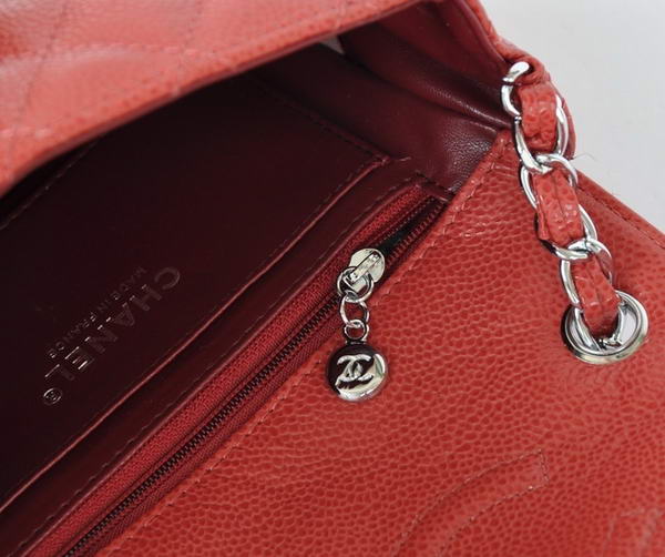 Cheap Chanel Classic mini Flap Bag 1115 Red Leather Silver Hardware Cheap Chanel Classic mini Flap Bag 1115 Red Leather Silver Hardware