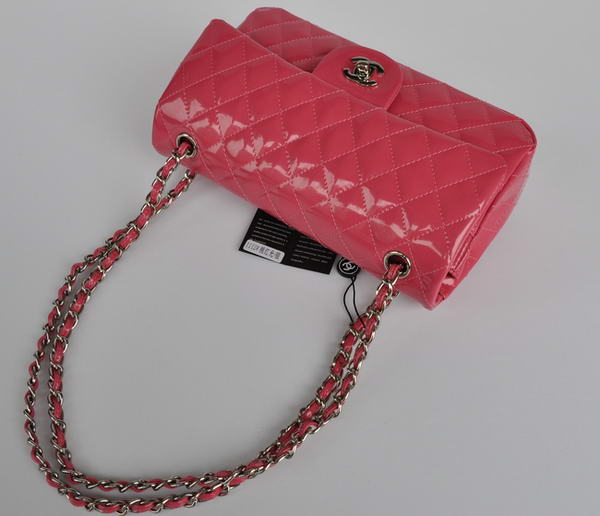 Cheap Chanel 2.55 Series Flap Bag 1112 Peach Patent Leather Silver Hardware Cheap Chanel 2.55 Series Flap Bag 1112 Peach Patent Leather Silver Hardware