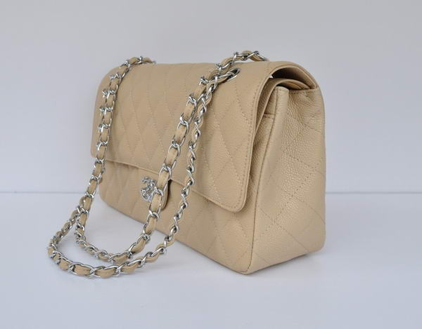 Cheap Chanel 2.55 Series Flap Bag 1113 Apricot Leather Silver Hardware Cheap Chanel 2.55 Series Flap Bag 1113 Apricot Leather Silver Hardware