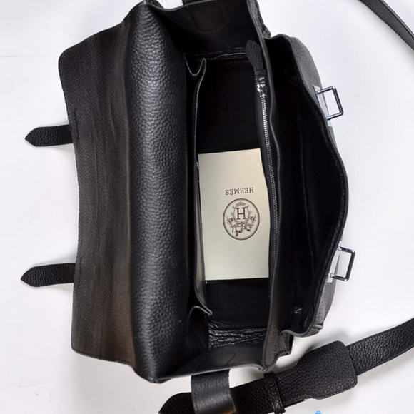 Hermes Steve 32CM Mens Bag Clemence Black Hermes Steve 32CM Mens Bag Clemence Black