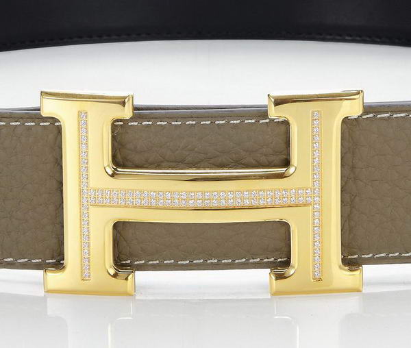 Hermes Belts Original Leather Diamond Golden Khaki Hermes Belts Original Leather Diamond Golden Khaki
