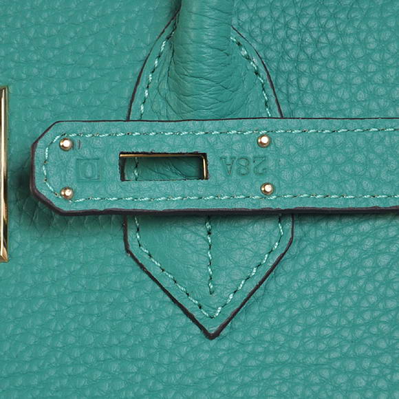 Hermes Birkin 35CM Tote Bags Togo Leather Green Golden