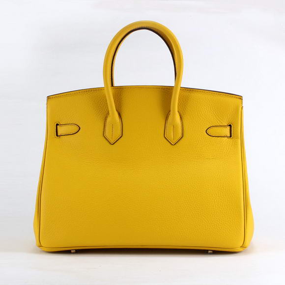 Hermes Birkin 35CM Togo Leather Handbag 6089 Yellow Golden
