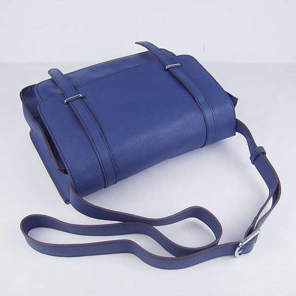 Hermes Jypsiere Togo Leather Messenger Bag Dark Blue Hermes Jypsiere Togo Leather Messenger Bag Dark Blue