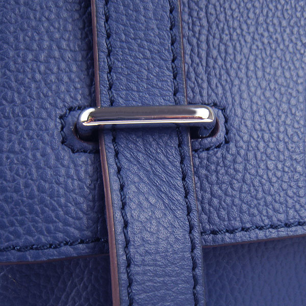 Hermes Jypsiere Togo Leather Messenger Bag Dark Blue Hermes Jypsiere Togo Leather Messenger Bag Dark Blue