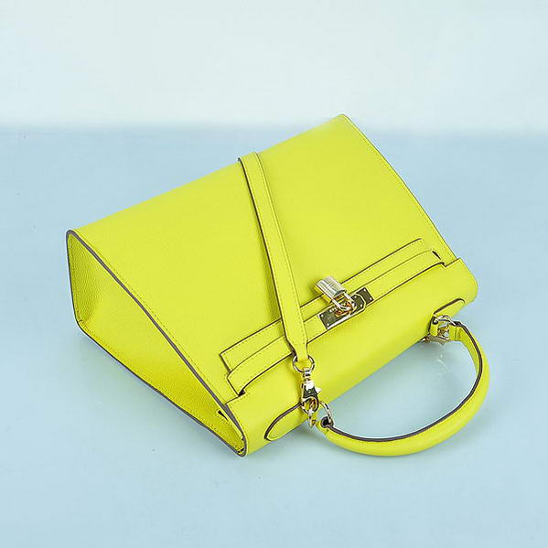 Hot Style Hermes Kelly 32cm Bags Yellow Calf Leather Gold Hot Style Hermes Kelly 32cm Bags Yellow Calf Leather Gold
