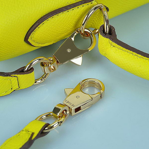 Hot Style Hermes Kelly 32cm Bags Yellow Calf Leather Gold Hot Style Hermes Kelly 32cm Bags Yellow Calf Leather Gold