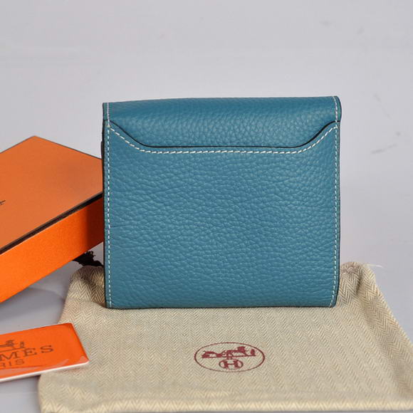 Hermes Constance Togo Leather Wallets A608 Blue Hermes Constance Togo Leather Wallets A608 Blue