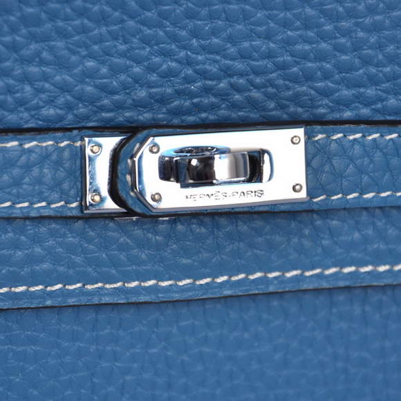 Hermes Kelly Wallet Togo Leather Bi-Fold Purse A708 Blue Hermes Kelly Wallet Togo Leather Bi-Fold Purse A708 Blue