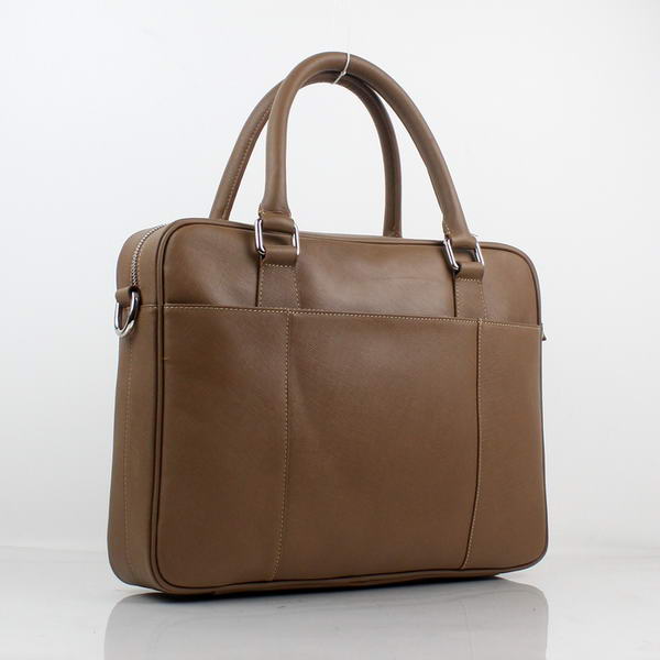 Prada BL0791 Saffiano Calf Leather Top Handle Bag Brown Prada BL0791 Saffiano Calf Leather Top Handle Bag Brown