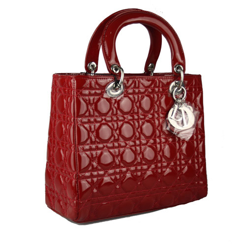 Christian Lady Dior Red Patent Leather Bag 9928 Christian Lady Dior Red Patent Leather Bag 9928