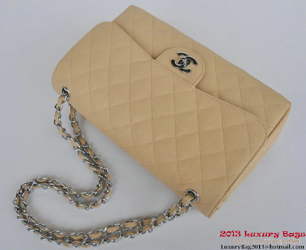 Chanel Jumbo Quilted Classic Cannage Patterns Flap Bag A58600 Apricot Silver Chanel Jumbo Quilted Classic Cannage Patterns Flap Bag A58600 Apricot Silver