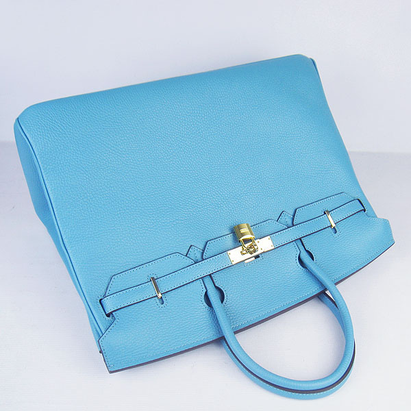 Hermes Birkin 40CM Togo Bag Light Blue 6099 Gold Hermes Birkin 40CM Togo Bag Light Blue 6099 Gold