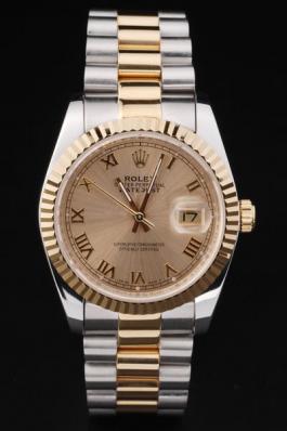 Rolex Datejust Golden Surface Stainless Steel Watch-RD2408 Rolex Datejust Golden Surface Stainless Steel Watch-RD2408