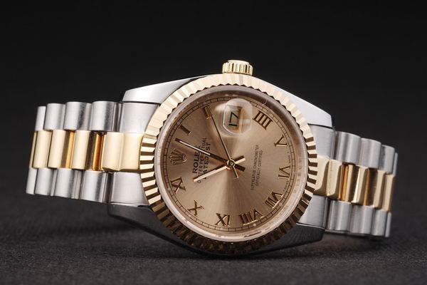 Rolex Datejust Golden Surface Stainless Steel Watch-RD2408 Rolex Datejust Golden Surface Stainless Steel Watch-RD2408
