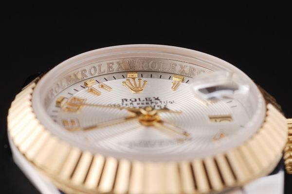 Rolex Datejust Mechanism Golden&White Surface Watch-RD2459 Rolex Datejust Mechanism Golden&White Surface Watch-RD2459