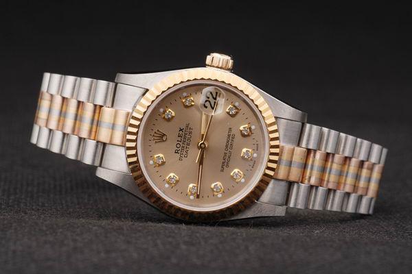 Rolex Datejust Mechanism Golden Surface Cutwork Watch-RD2433 Rolex Datejust Mechanism Golden Surface Cutwork Watch-RD2433