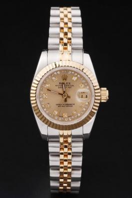 Rolex Datejust Mechanism Golden Surface Watch-RD2458 Rolex Datejust Mechanism Golden Surface Watch-RD2458