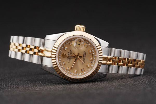 Rolex Datejust Mechanism Golden Surface Watch-RD2458 Rolex Datejust Mechanism Golden Surface Watch-RD2458