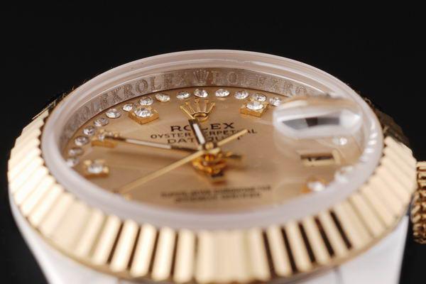 Rolex Datejust Mechanism Golden Surface Watch-RD2458 Rolex Datejust Mechanism Golden Surface Watch-RD2458