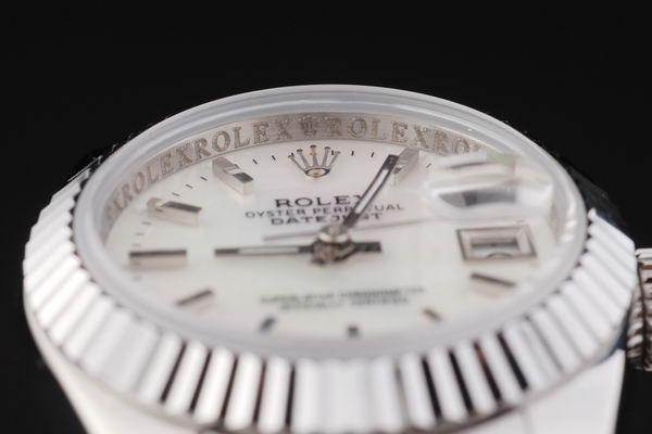 Rolex Datejust Mechanism Silver&White Women Watch-RD2456 Rolex Datejust Mechanism Silver&White Women Watch-RD2456