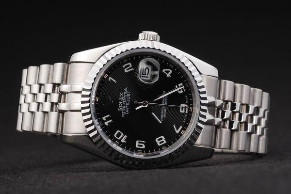 Rolex Datejust Silver Bezel Black Surface Watch-RD2393 Rolex Datejust Silver Bezel Black Surface Watch-RD2393